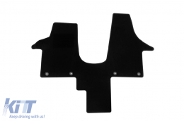 Textile floor mat by Rigum suitable for Volkswagen T6 2m Multivan after 2015, 1 piece, black - ABFMV6023330