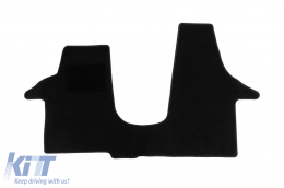 Textile floor mat by Rigum suitable for Volkswagen T5 3m Transporter, Caravelle, T6 Transporter, Caravelle 2003-2019, 1 piece, black - ABFMV6023333