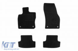 Textile floor mats by Rigum suitable for Audi Q2 2016-2022, set of 4 pieces, black - ABFMA6022815