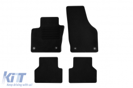 Textile floor mats by Rigum suitable for Audi Q3 2011-2019, set of 4 pieces, black - ABFMA6022803