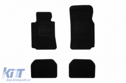 Textile floor mats by Rigum suitable for BMW 5 series E39 1996-2004, set of 4 pieces, black - ABFMB6022832