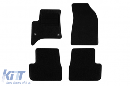 Textile floor mats by Rigum suitable for Citroen C3 Hybrid, Fiat Grande Panda Hybrid after 2024, set of 4 pieces, black - ABFMC6022717