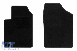 Textile floor mats by Rigum suitable for Citroen Berlingo, Peugeot Partner 1999-2008, set of 2 pieces, black - ABFMC6022789