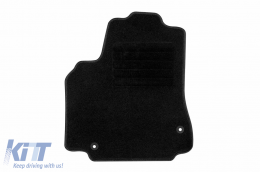 Textile floor mats by Rigum suitable for Citroen Berlingo, Peugeot Partner 2008-2019, set of 3 pieces, black-image-6246501
