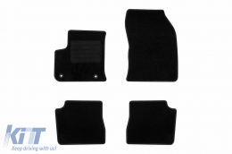 Textile floor mats by Rigum suitable for Citroen E-C4 after 2021, set of 4 pieces, black - ABFMC6023343