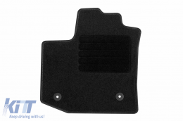 Textile floor mats by Rigum suitable for Dacia Dokker after 2013, set of 4 pieces, black-image-6244940