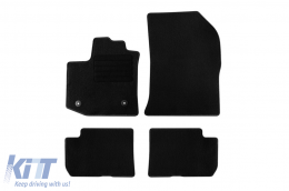 Textile floor mats by Rigum suitable for Dacia Lodgy 2012-2020, set of 4 pieces, black - ABFMD6022876