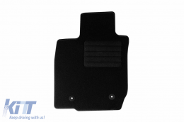 Textile floor mats by Rigum suitable for Dacia Logan 2007-2013 with 7 seats, set of 5 pieces, black-image-6244966