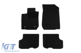 Textile floor mats by Rigum suitable for Dacia Sandero 2013-2017, set of 4 pieces, black - ABFMD6022882