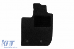 Textile floor mats by Rigum suitable for Dacia Duster after 2018, with compartment under the front passenger seat, set of 4 pieces, black-image-6245439