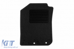 Textile floor mats by Rigum suitable for Dacia Spring after 2022, set of 4 pieces, black-image-6246487