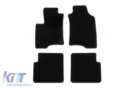Textile floor mats by Rigum suitable for Fiat Panda after 2012, set of 4 pieces, black - ABFMF6022898