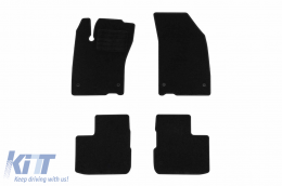 Textile floor mats by Rigum suitable for Fiat Tipo sedan after 2016, with 4 doors, set of 4 pieces, black - ABFMF6023345