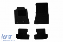 Textile floor mats by Rigum suitable for Ford Mustang after 2016, set of 4 pieces, black - ABFMF6022925