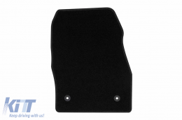 Textile floor mats by Rigum suitable for Ford Tourneo Connect, Transit Connect after 2014, with 2 seats, set of 2 pieces, black-image-6246180
