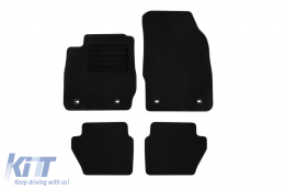Textile floor mats by Rigum suitable for Ford Fiesta 2008-2011, set of 4 pieces, black - ABFMF6023080
