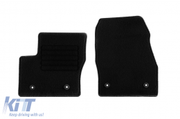Textile floor mats by Rigum suitable for Ford Transit Connect after 2019, with 5 seats, set of 4 pieces, black-image-6247297