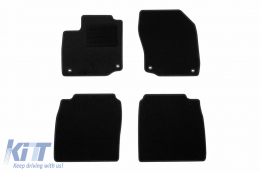 Textile floor mats by Rigum suitable for Honda Civic Hatchback diesel 2012-2017, set of 4 pieces, black - ABFMH6022749