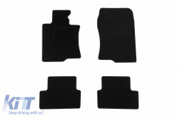 Textile floor mats by Rigum suitable for Honda Accord 2008-2015, set of 4 pieces, black - ABFMH6022933