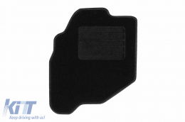 Textile floor mats by Rigum suitable for Honda City 2006-2009, set of 4 pieces, black-image-6245330