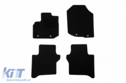 Textile floor mats by Rigum suitable for Honda City 2009-2014, set of 4 pieces, black - ABFMH6022935