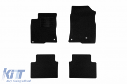 Textile floor mats by Rigum suitable for Honda Civic 2017-2021, set of 4 pieces, black - ABFMH6022937