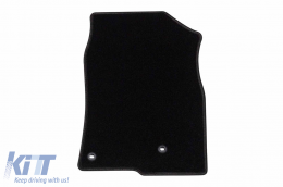 Textile floor mats by Rigum suitable for Honda Civic after 2022, set of 4 pieces, black-image-6247581