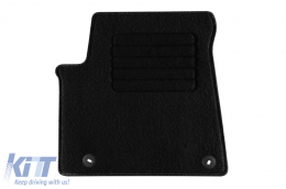 Textile floor mats by Rigum suitable for Hyundai Staria after 2022, with 2 seats, 3-piece front set, black-image-6243941