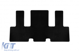 Textile floor mats by Rigum suitable for Hyundai Staria after 2022, with 7 seats, for 2nd and 3rd row seats, 3-piece front set, black-image-6243955