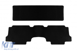 Textile floor mats by Rigum suitable for Hyundai Staria after 2022, with 7 seats, for 2nd and 3rd row seats, 3-piece front set, black-image-6243956