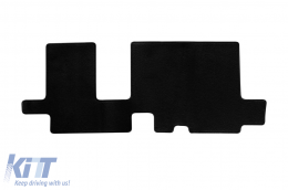 Textile floor mats by Rigum suitable for Hyundai Staria after 2022, with 9 seats, for 2nd and 3rd row seats, set of 3 pieces, black-image-6243961