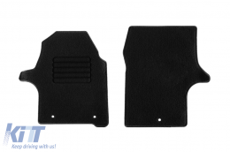 Textile floor mats by Rigum suitable for Hyundai H350 after 2014, set of 2 pieces, black - ABFMH6022945