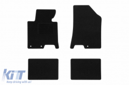 Textile floor mats by Rigum suitable for Hyundai i40 2011-2019, set of 4 pieces, black - ABFMH6022952