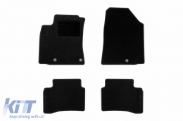 Textile floor mats by Rigum suitable for Hyundai Ioniq after 2017 Hybrid, set of 4 pieces, black - ABFMH6022953