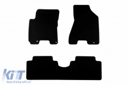 Textile floor mats by Rigum suitable for Hyundai Tucson, Kia Sportage 2009-2010, set of 3 pieces, black - ABFMH6022958