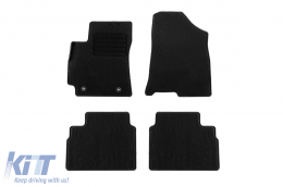 Textile floor mats by Rigum suitable for Hyundai Kona after 2023, set of 4 pieces, black - ABFMH6023297