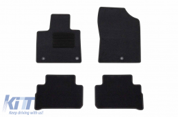 Textile floor mats by Rigum suitable for Hyundai Santa Fe after 2021, set of 4 pieces, black - ABFMH6023336