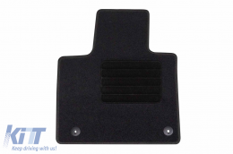 Textile floor mats by Rigum suitable for Hyundai Santa Fe after 2021, set of 4 pieces, black-image-6247920