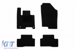 Textile floor mats by Rigum suitable for Hyundai Tucson Hev after 2021, set of 4 pieces, black - ABFMH6023339