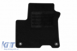 Textile floor mats by Rigum suitable for Hyundai Kona Electric 2018-2023, set of 4 pieces, black-image-6248009