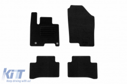 Textile floor mats by Rigum suitable for Hyundai Tucson after 2021, set of 4 pieces, black - ABFMH6023365