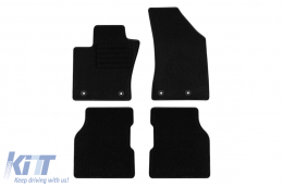 Textile floor mats by Rigum suitable for Jeep Compass, Compass MHEV after 2017, set of 4 pieces, black - ABFMJ6022971