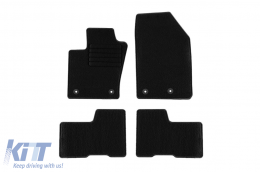 Textile floor mats by Rigum suitable for Jeep Renegade 4Xe after 2022, set of 4 pieces, black