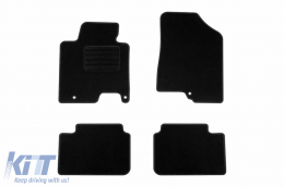 Textile floor mats by Rigum suitable for KIA Ceed 2012-2018, set of 4 pieces, black - ABFMK6022981