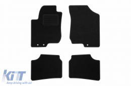 Textile floor mats by Rigum suitable for KIA Ceed 2007-2012, set of 4 pieces, black - ABFMK6023356