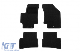 Textile floor mats by Rigum suitable for Kia Rio 2006-2011, set of 4 pieces, black - ABFMK6022989