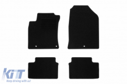 Textile floor mats by Rigum suitable for KIA Ceed, Pro Ceed, XCeed after 2018, set of 4 pieces, black - ABFMK6022755