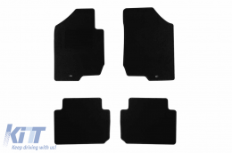 Textile floor mats by Rigum suitable for Kia Carens II 2006-2013, set of 4 pieces, black - ABFMK6022977