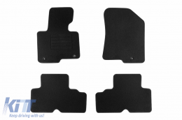 Textile floor mats by Rigum suitable for KIA Carens 2013-2018, set of 4 pieces, black - ABFMK6022978