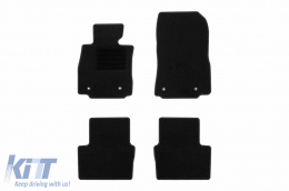 Textile floor mats by Rigum suitable for Mazda 2 2015-2020, set of 4 pieces, black - ABFMM6023006